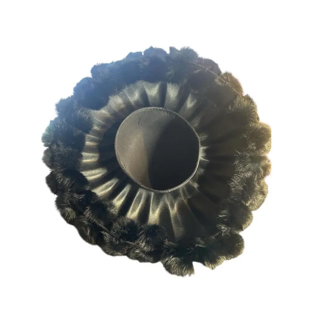 Women Faux Fur Hat with cuff (4) and a scarf with jewelry wow !